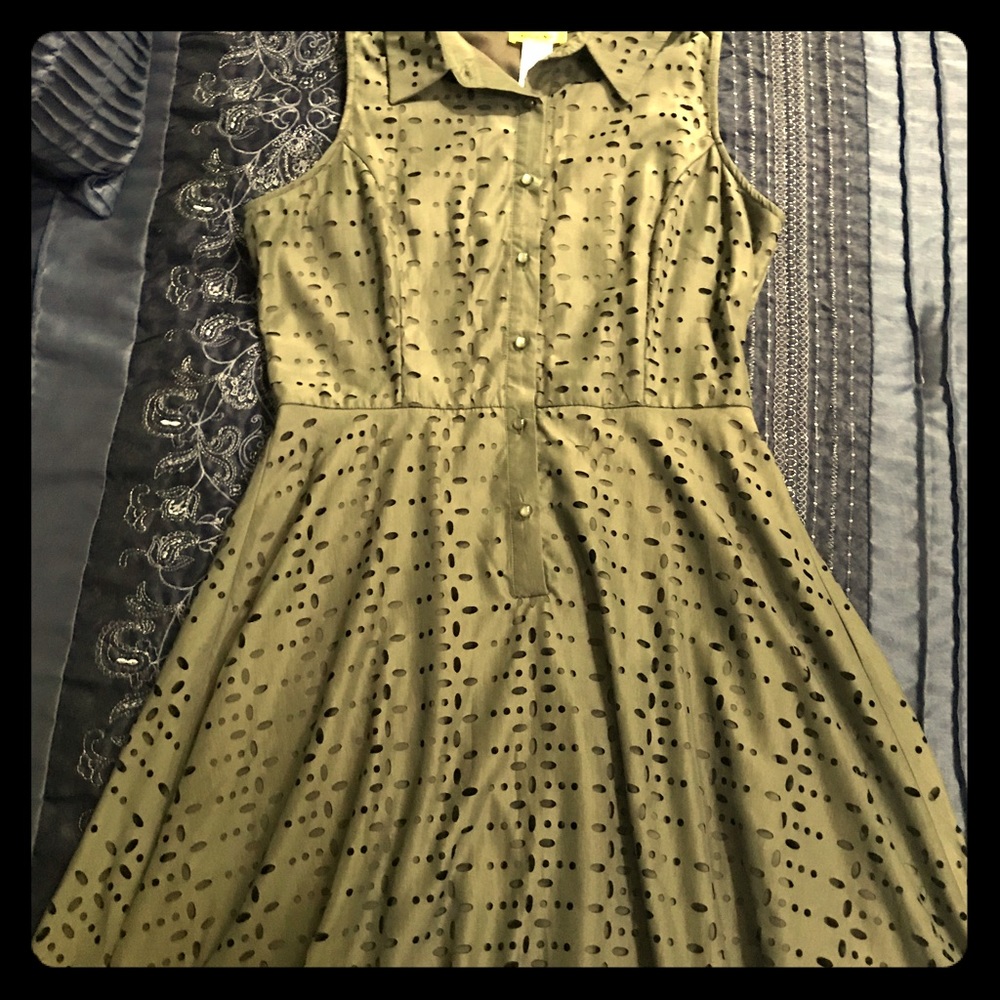 ModCloth dress from Yellow Star in olive green